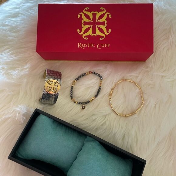 Rustic cuff bracelet bundle - Picture 3 of 3